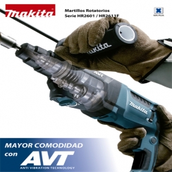 Martillo Rotativo SDS-PLUS 26 mm.  800 W. 0-1.200 rpm.  2 modos.  2,8 kg.